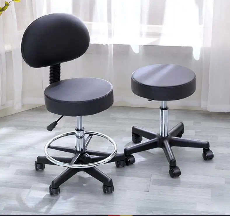 Beauty chair rotary lifting stool explosion-proof stool barber chair work bench hairdressing salon rotary stool round pulley mas
