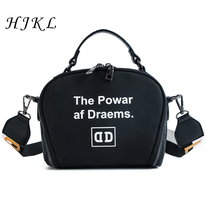 

HJKL 2018 New Style Scrub Fashion Bags Letter Pattern Wide Shoulder Strap Bag All-Matched Shoulder Bag Messengers Bag for Women