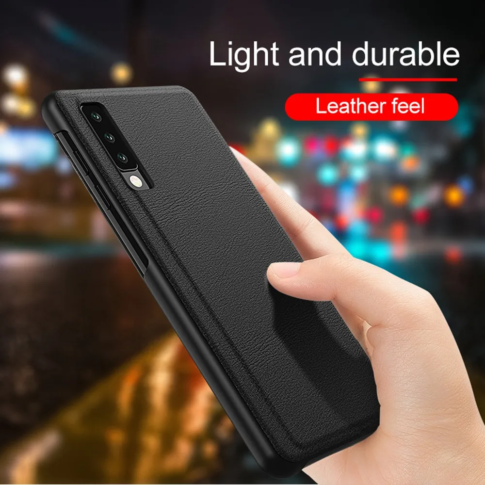 KISSCASE кожаный флип чехол для телефона Huawei Nova 3 3i Y6 (2018) умный просмотра окон Honor 8X