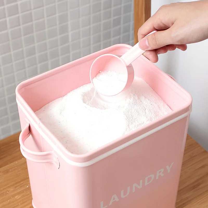 جديد المطبخ الحمام التخزين المنظم 5L أرز حبوب تخزين الحاويات غسل مسحوق الحاويات صندوق معزول مع ملعقة جديد المطبخ الحمام التخزين المنظم 5L أرز حبوب تخزين الحاويات غسل مسحوق الحاويات صندوق معزول مع ملعقة