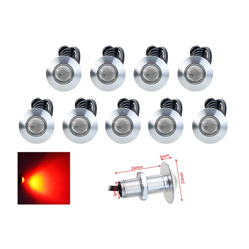 10 шт. Авто ультра тонком крючке DRL светодиодные Габаритные огни для автомобиля 23 мм крючке 12 В LED Водонепроницаемый источник света ce
