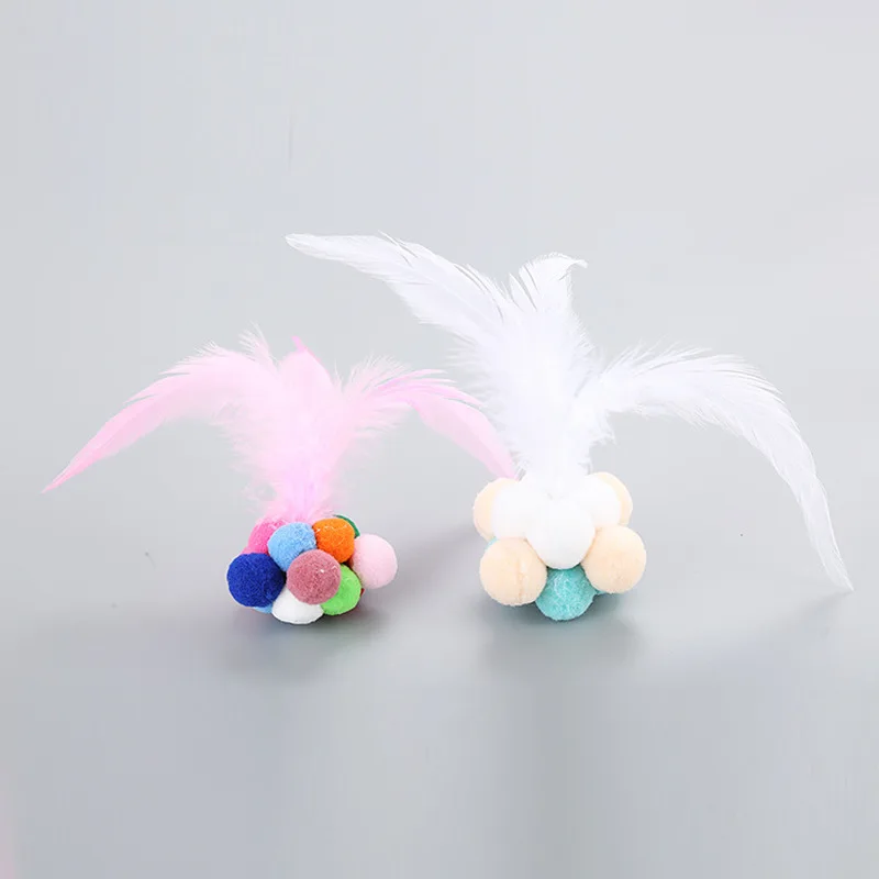

2019 New Cat Toy Interactive Pet Kitten Feature Cat Toys Catnip Scratcher Playing Ball Toys Bell For Cats Kitten Pet Products