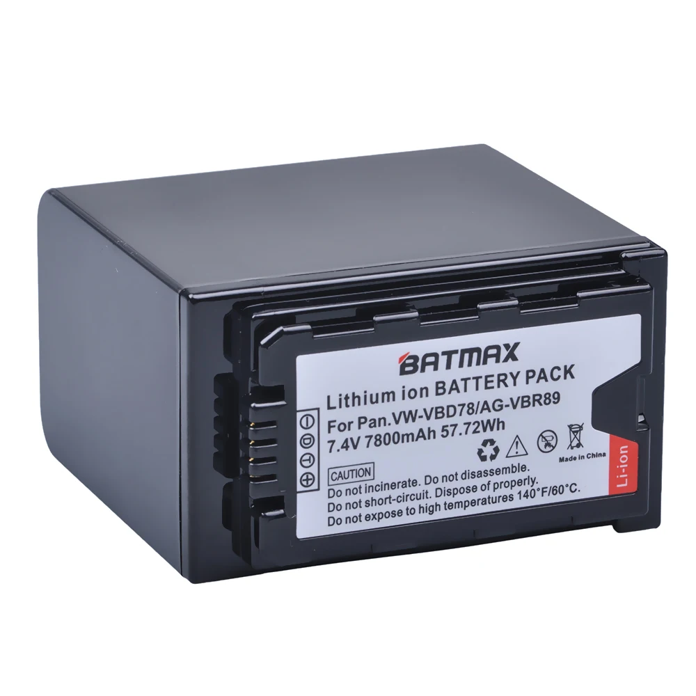 Baterias da Bateria da Câmera para Panasonic Vw-vbd58 Vbd29 Vbd58 Vbr89 Aj-hpx260mc Hpx265mc Px270 Px298 Pcs 7800mah Vw-vbd78 2 Vbd78 - Image 2