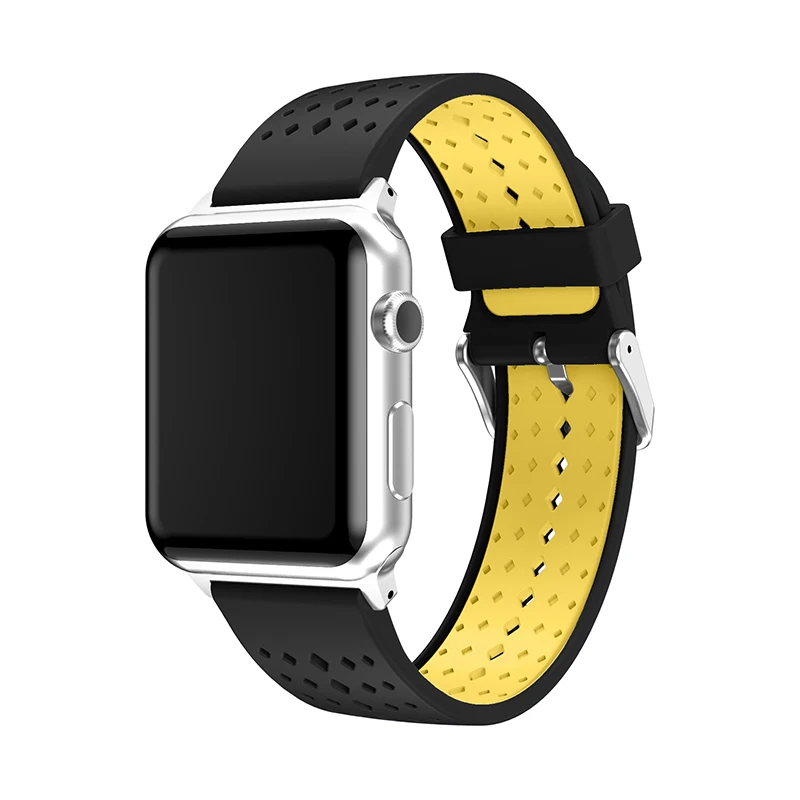 Алмазный силиконовый ремешок для apple watch, ремешок 42 мм, 38 мм, для iwatch, версия 3, 2/1 серии браслет ремень резиновый ремешок для часов+ металлическая пряжка