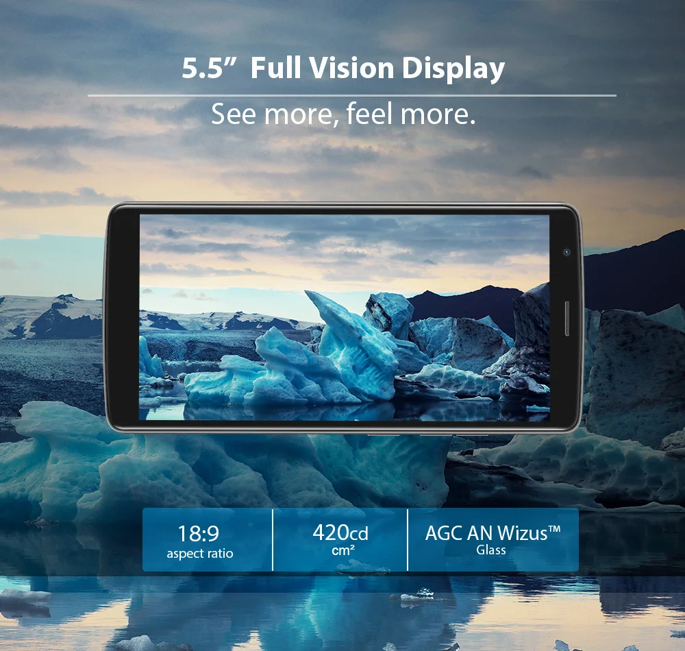 Blackview A20 Pro 5," мобильный телефон 2 Гб+ 16 Гб четырехъядерный Android 8,1 отпечаток пальца 18:9 Full HD экран 4G модный смартфон