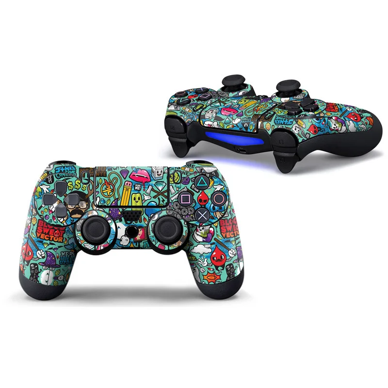 

PVC Custom Sticker Case Protector For Sony for PS4 controller Playstation 4 Dualshock Controller parts ps4 accessories