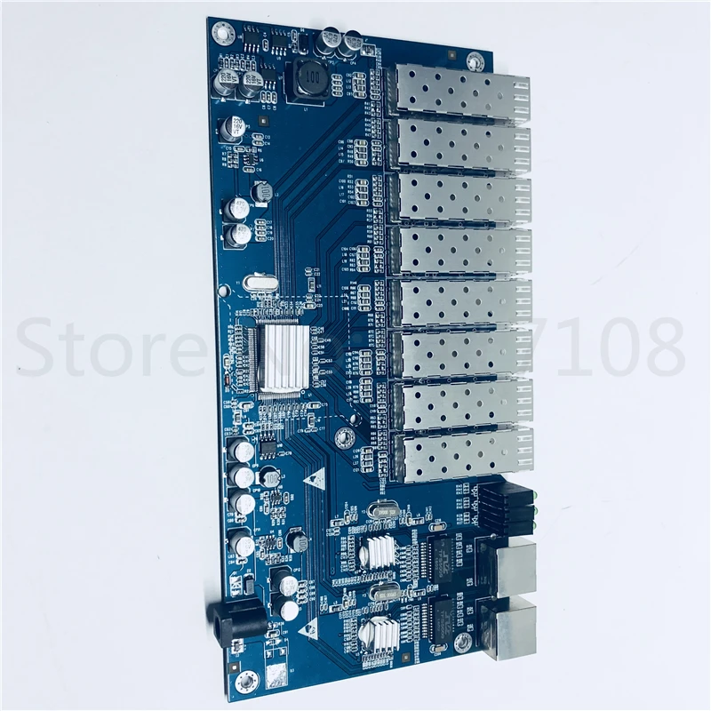 Плата PCBA Gigabit Ethernet коммутатор волоконно оптический медиа конвертер 8 * SFP и 2 RJ45