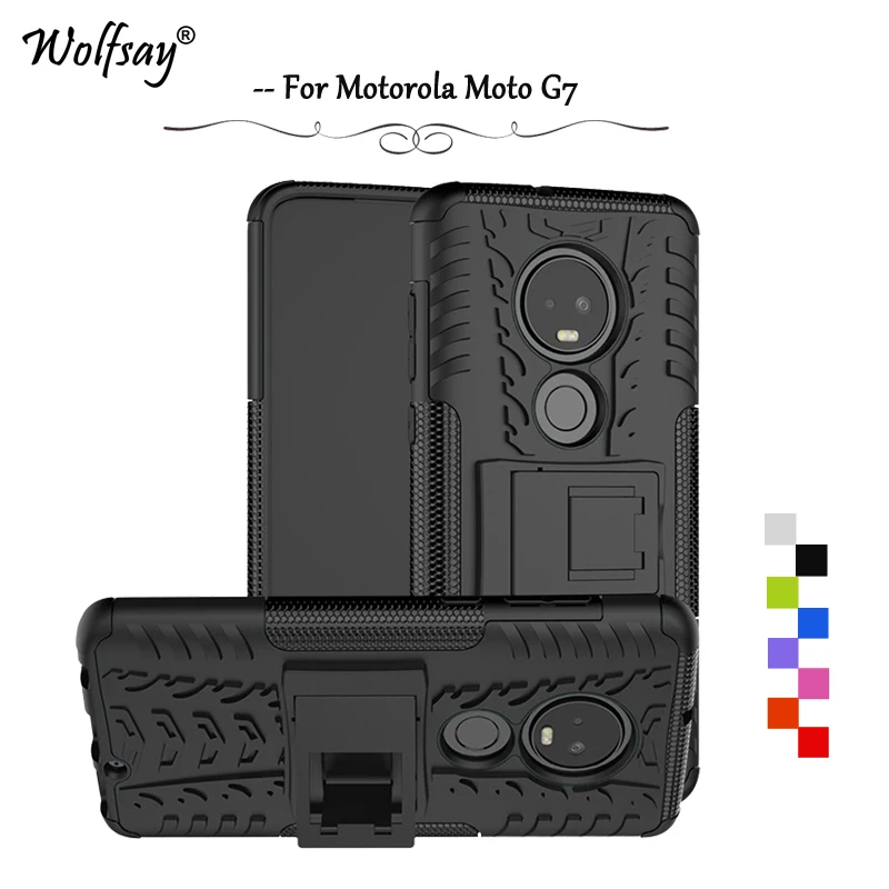 Wolfsay Cover For Moto G7 Case Shockproof Armor Rubber Phone Motorola Back G 7 Shell |