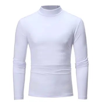 

Men Casual Turtle neck Long sleeve Cotton Top T shirt man's T-shirt Cloth