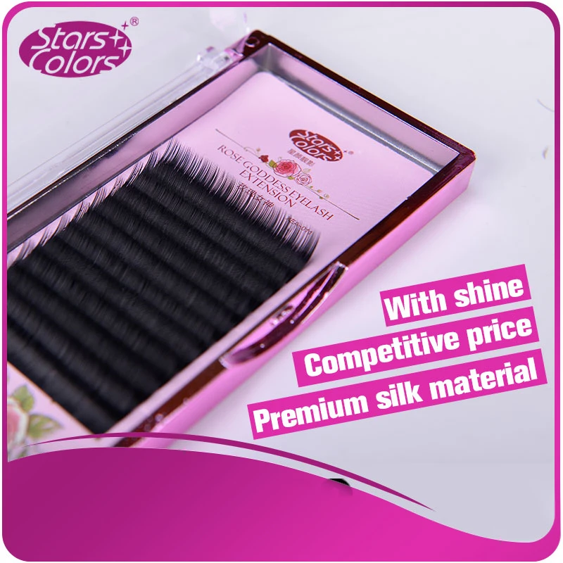 

2015 New High Quality Shine Black Super Soft Silk Eyelash Pure handmade Natural Black Flat Rhomboid Beauty Silk lashes eyelashes