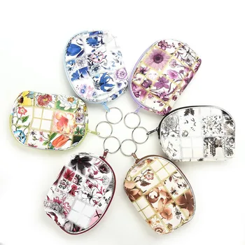 

300pcs/lot Floral Coin Bag Retro Zipper Coin Purse chinoiserie Coin Purse Card Wallet Handbag Gift for Women Girls