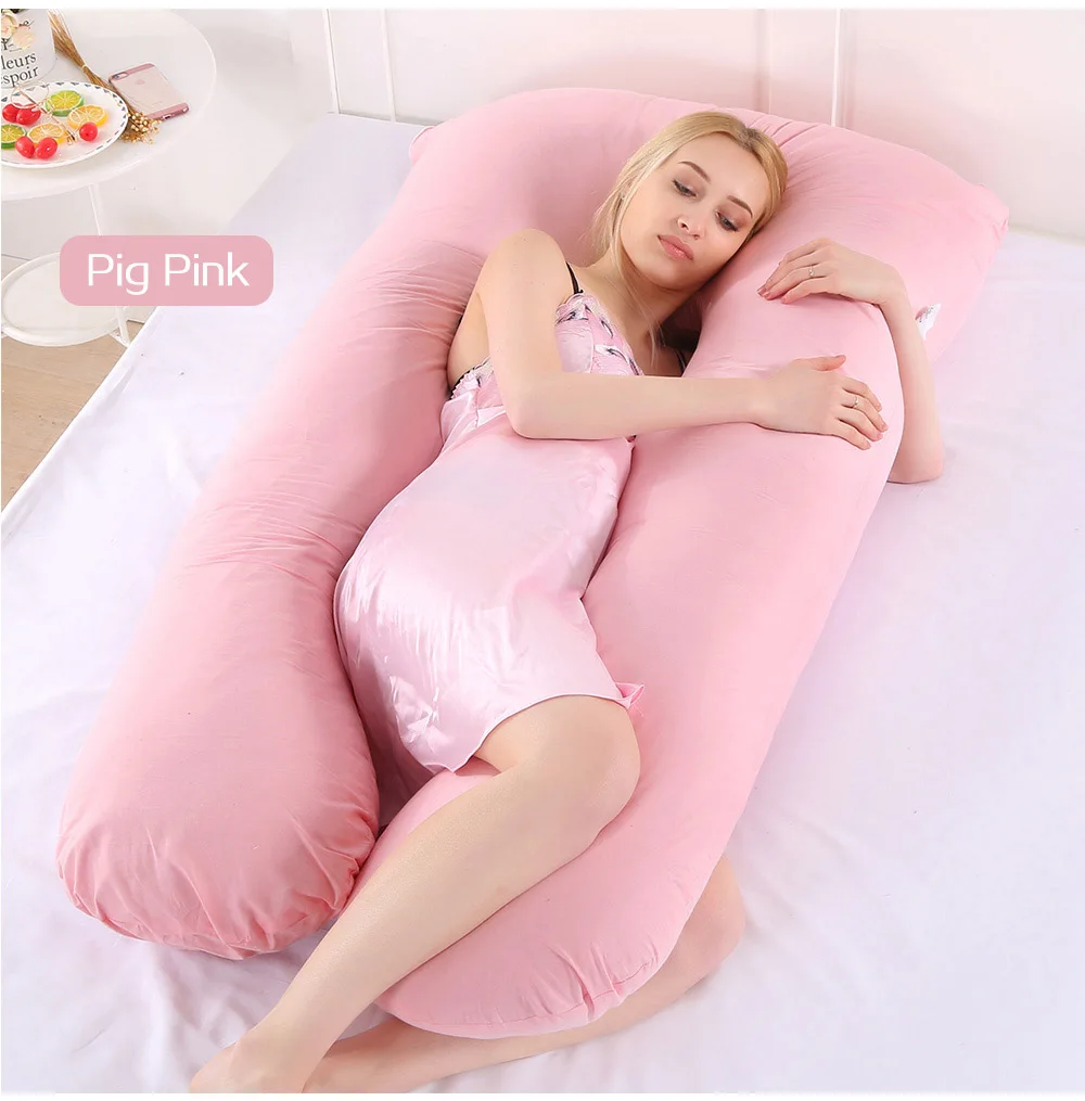 Новинка, подушки для беременных женщин, подушка для сна для беременных, подушка для сна, постельное белье, хлопковая наволочка u-образной формы для беременных - Цвет: 3-Pink