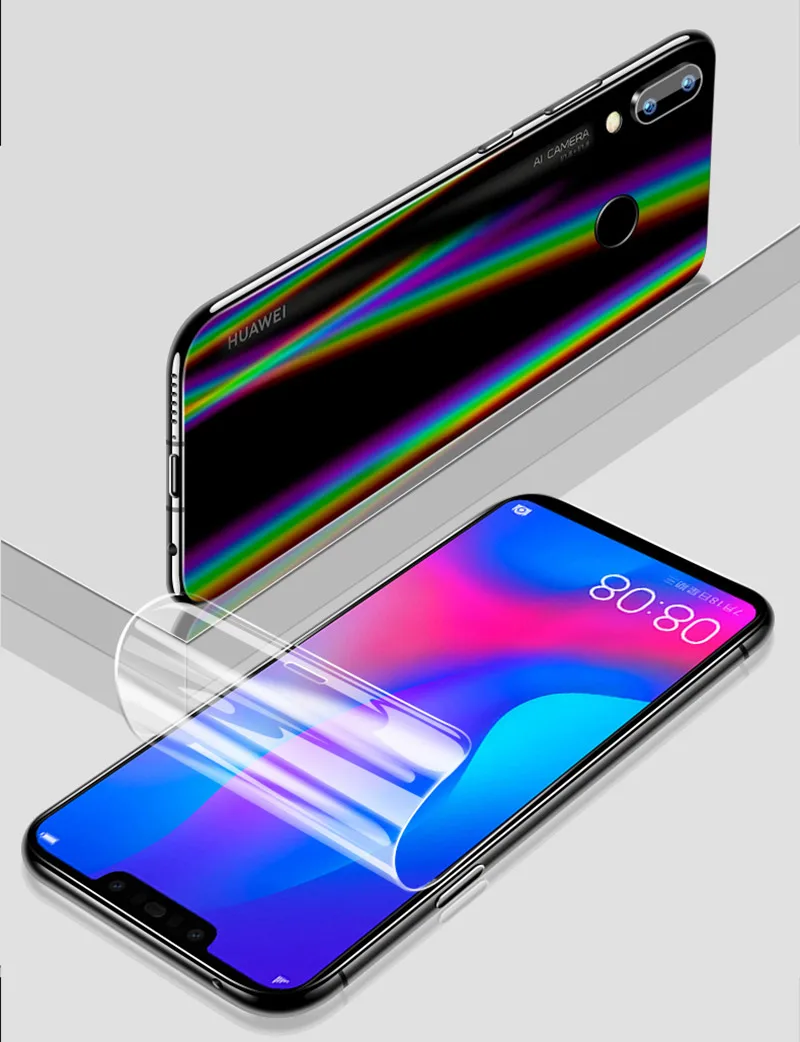 Защитная пленка для экрана для huawei Nova 4/3/Nova 3i+ задняя пленка Aurora из мягкого ТПУ с полным покрытием анти-шок с 2 чистыми комплектами