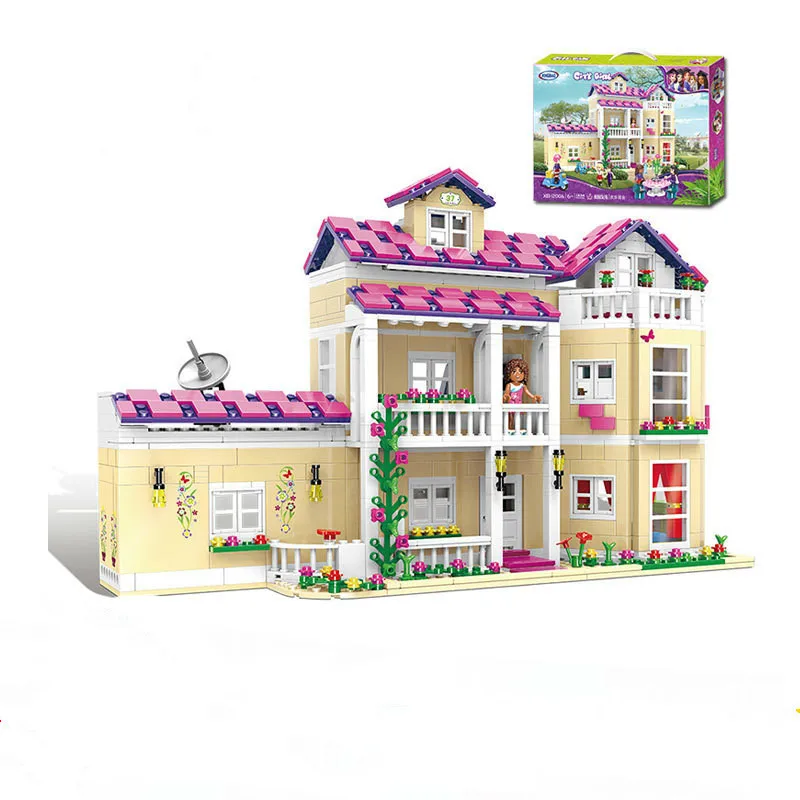 

Girl Series Happy Dormitory Assembling Spelling Insert Building Block Alpinia Oxyphylla Small Grain Toys XB12006