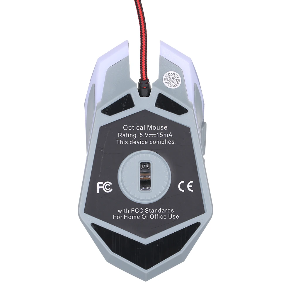 2400DPI Регулируемая 4 нейлоновая эргономичная мышь игровая Проводная RGB USB