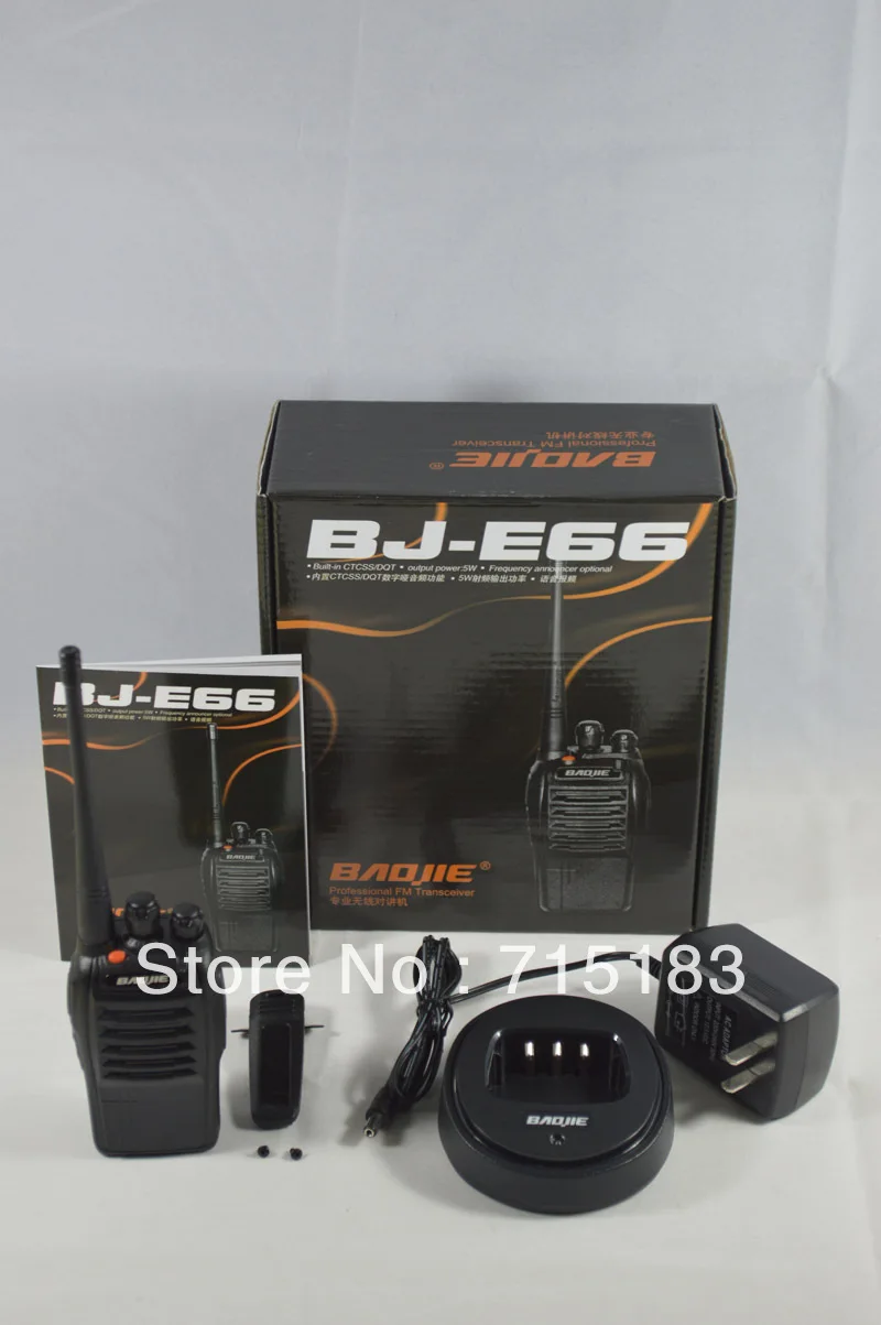 

UHF:400-470MHz 5W 16CH Handheld Walkie Talkie Baojie BJ-E66