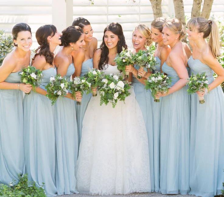 Color Bridesmaid Dresses Pool Color Bridesmaid Dresses