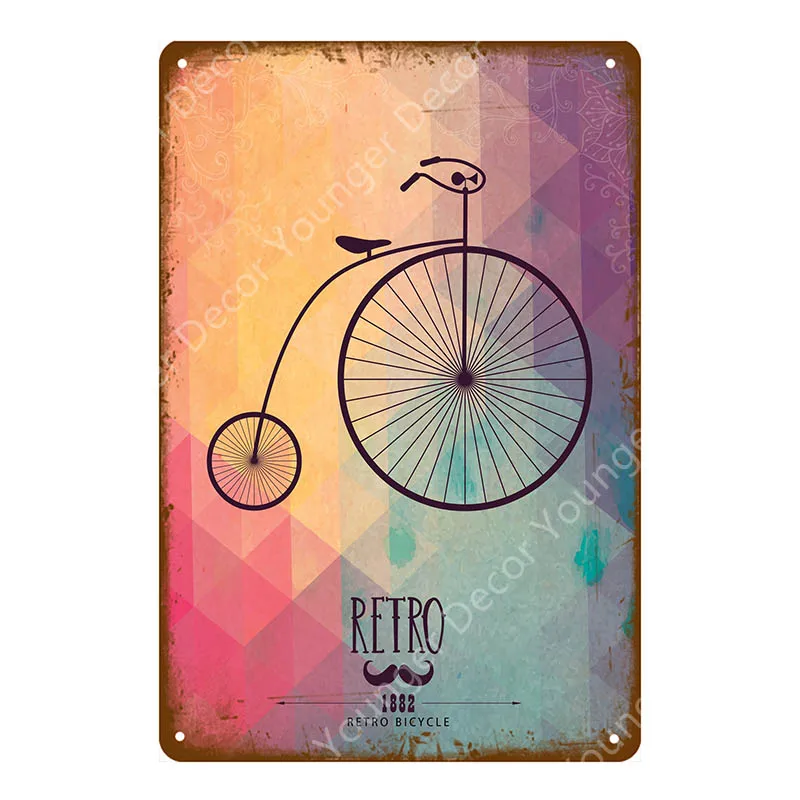 Ride My Bicycle металлическая жестяная вывеска для езды на велосипеде ретро постер винтажный Бар Паб Клуб домашний декор потертый шик настенная живопись табличка - Цвет: YD7742E