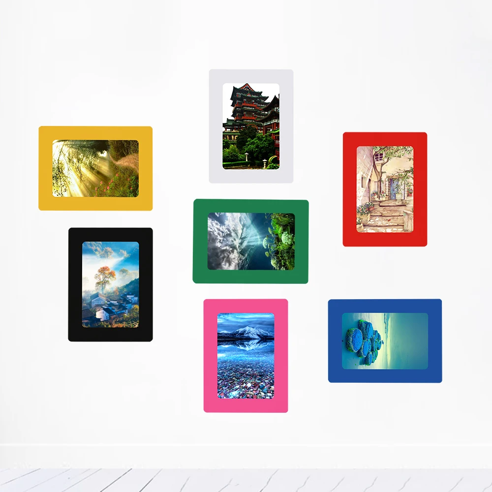 8x10 Magnetic Picture Frame Colorful Magnetic Childrens Artwork Frame Magnet 8x10 Magnetic Frame for Fridge Thick 8x10 Magnetic Frames Holder 8x10 Inch Frames for Iron Material Surfaces Decor 6 Pack