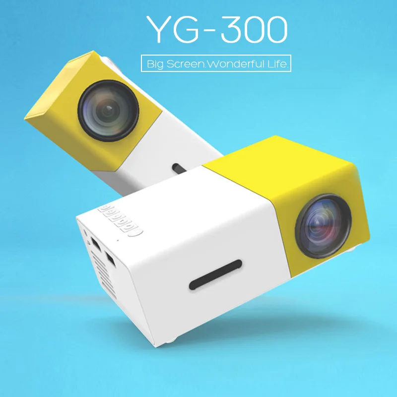 YG300 LED Portable Projector 500LM 3.5mm Audio 320x240 Pixels HDMI USB Mini YG-300 Projector Home Media Player Support 1080P цена YG300 LED Portable Projector 500LM 3.5mm Audio 320x240 Pixels HDMI USB Mini YG-300 Projector Home Media Player Support 1080P цены онлайн