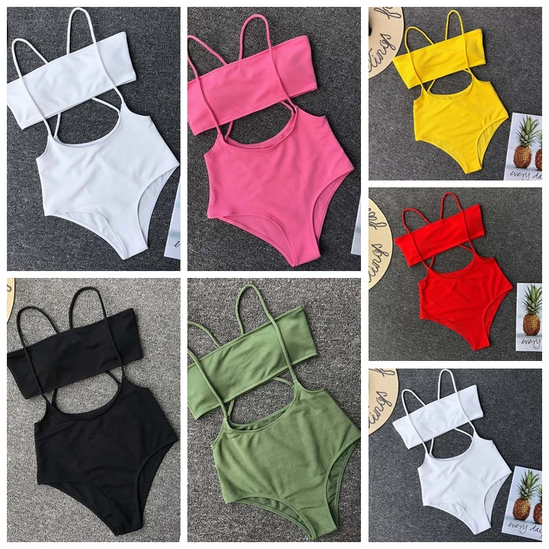 

Brazilian Bikini 2019 Set Strap Swimwear Women Beach Wear Swimsuit Female Bandeau Bikinis Push-up Bathing Suit Maillot de bain