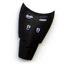 WhatsKey Replacement 4 Button Smart Remote Key Soft Buttons Fob Case Shell For Saab 93 95 9-3 9-5 With LOGO