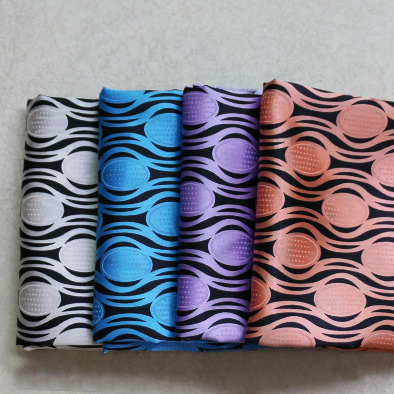 

geometric satin print fabric polka dots material sewing craft diy