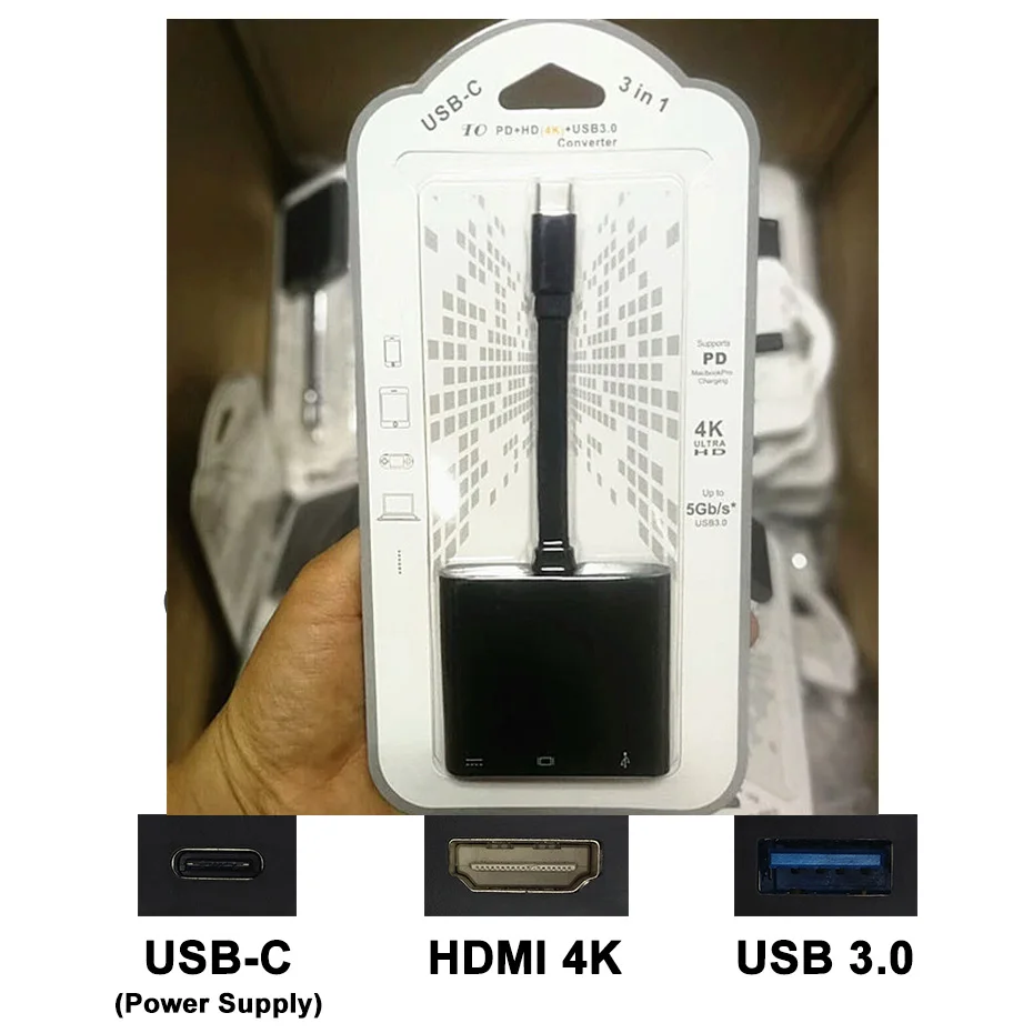  USB Type-C HDMI Cable Adapter 4K Ultra HD USB C HDMI for MacBook Samsung Galaxy S8 Huawei Mate 10 P