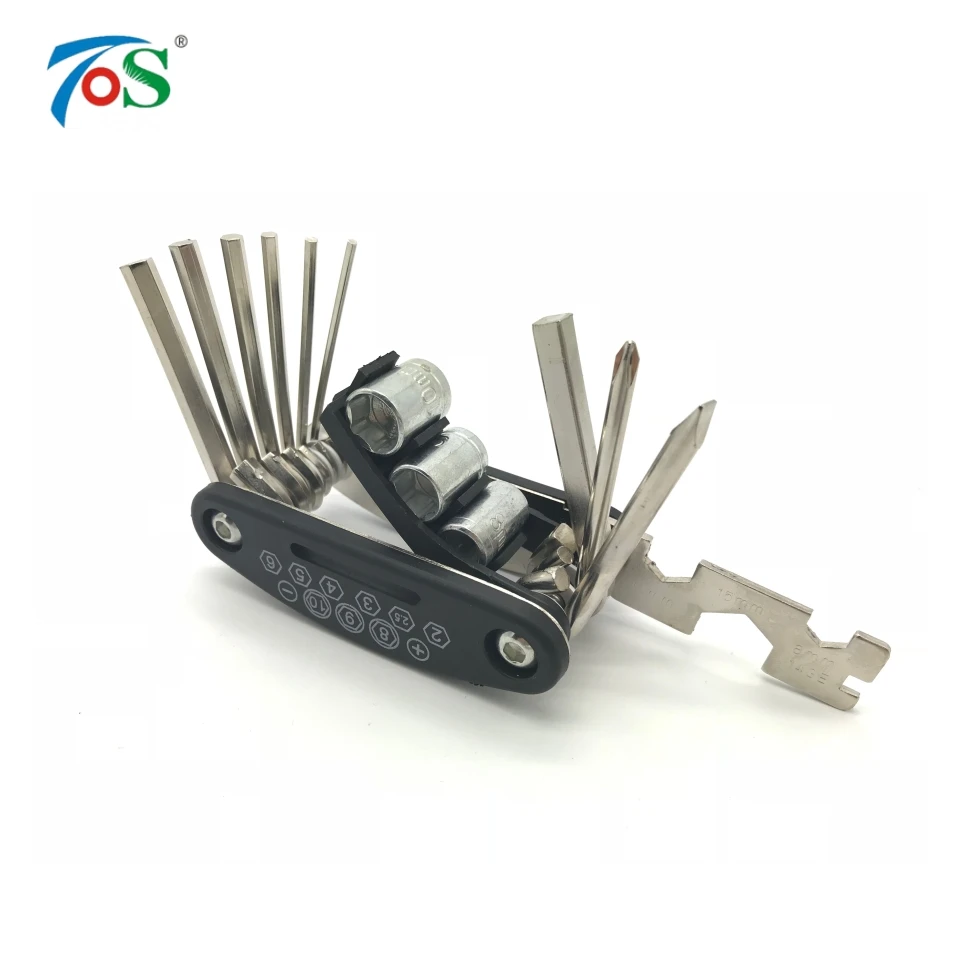 

TOSCOCO 15 in 1 Multifunction Bicycle Repair Tools Cycling Screwdriver Tool Kit Hex Spoke Bicycle Accessories Bike Repair Tool