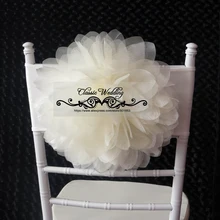 150 шт слоновой кости органзы Цветочная рама стула фигурка скамейки лента для украшения свадьбы