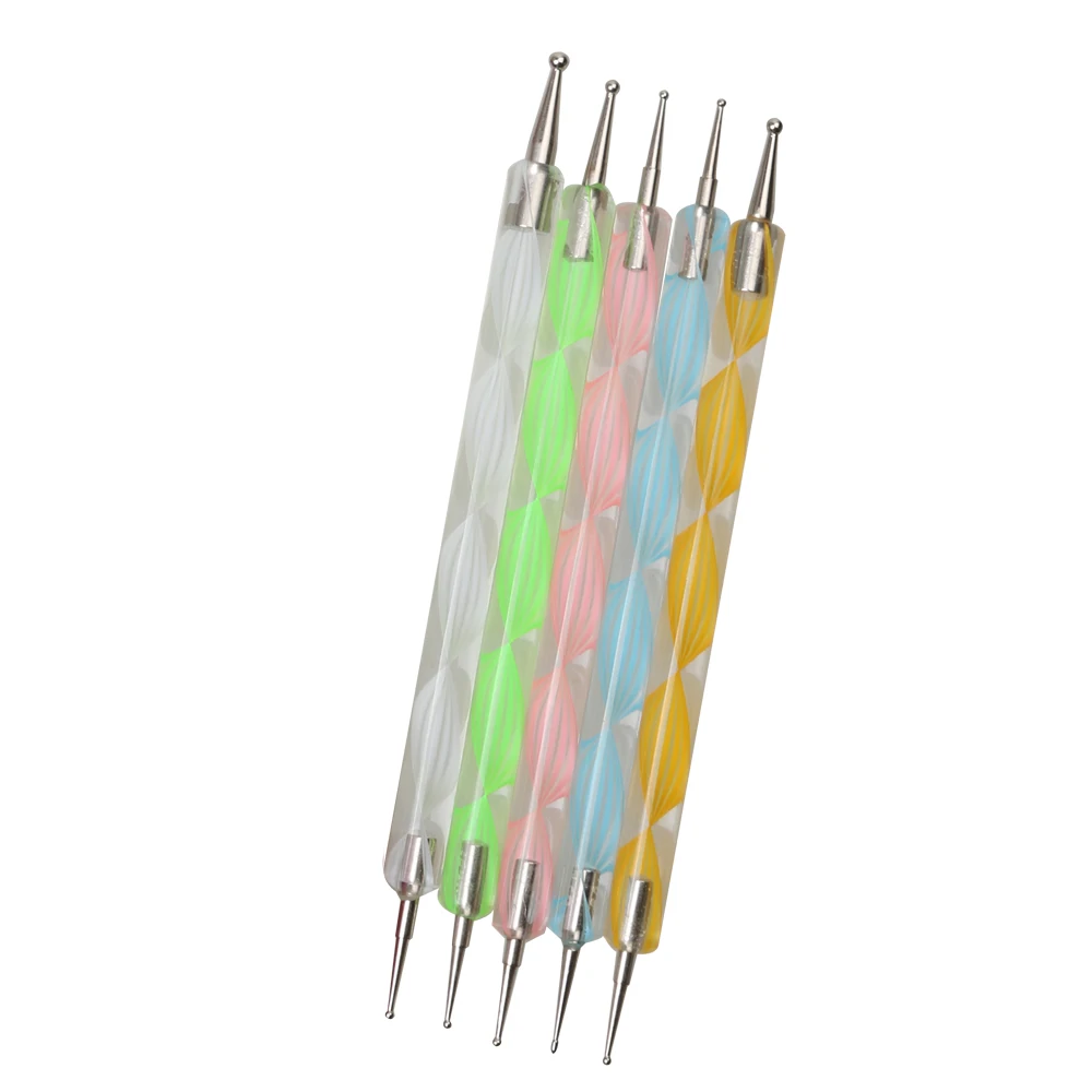 20pcs Nail Art Design Set Dotting Painting Drawing Design Charms Polish Brushes Pen Pink For Nails Art Decorations High quality 