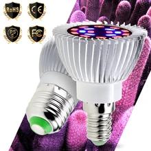 E27 LED Growing Light For Plants E14 LED Lamp Grow Bulb 220V Full Spectrum LED Light 18W 110V Red Lamp Phyto Indoor Growing Tent oobest full spectrum 220v 110v 600w grow light led growing lamp light bulb for flower plant growing waterproof grow tent light