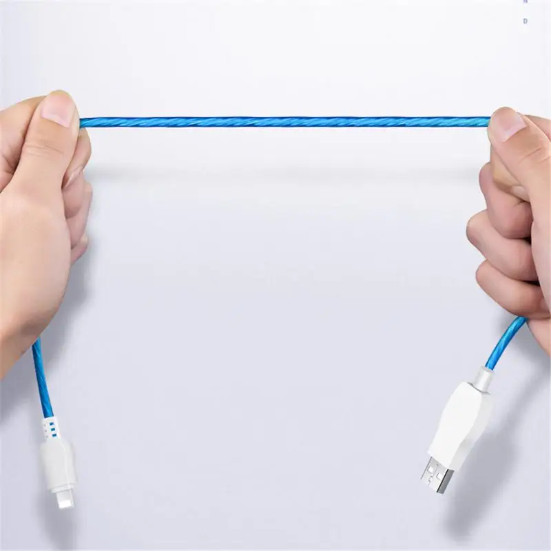 Кабель для быстрой зарядки Свет Micro Тип C и iPhone зарядка через usb кабель мобильного