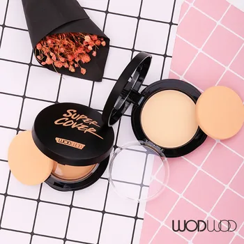 

WODWOD perfect transparent powder dry wet dual purpose moisturizing oil control waterproof Concealer makeup makeup foundation
