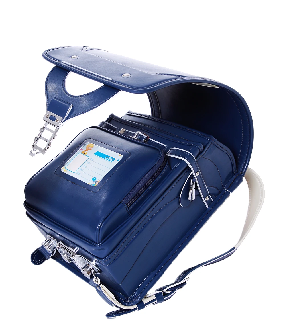 Coulomb мальчик синий рюкзак для детей школьная сумка Японский PU Hasp одноцветное высокое качество малыш Randoseru ортопедические рюкзаки 2018