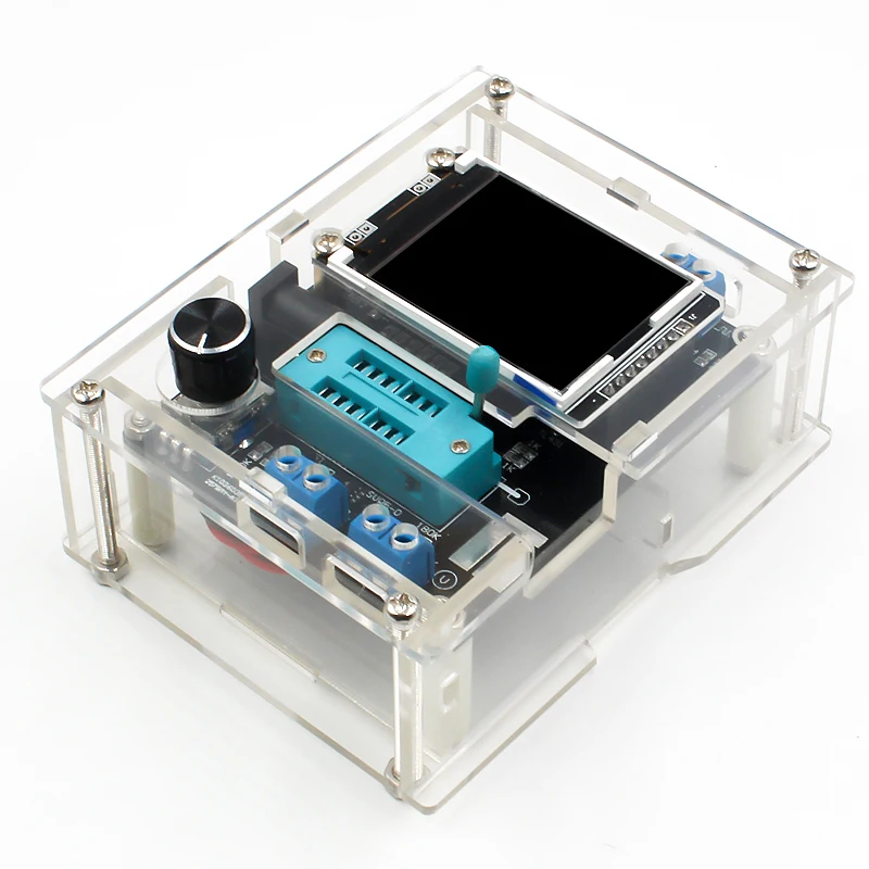 Best GM328 Multi use Transistor Tester DIY Kit Diode Capacitance Voltage Meter PWM Square Wave Signal Generator +DIY Acrylic Case