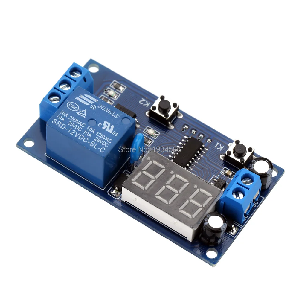 

Multifunction DC 12V Electricity And Power Outages Delay Time Relay Module Relay Cycle Timer Control LED Digital Display Switch