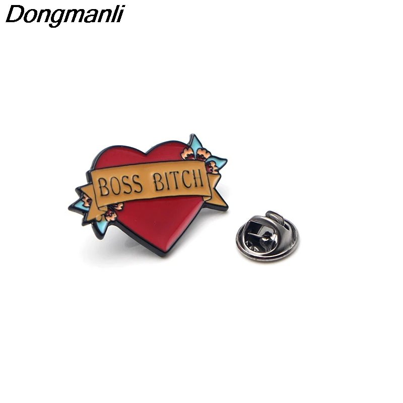 P2993 Dongmanli Boss сука металлические забавные эмалевые булавки и броши для женщин