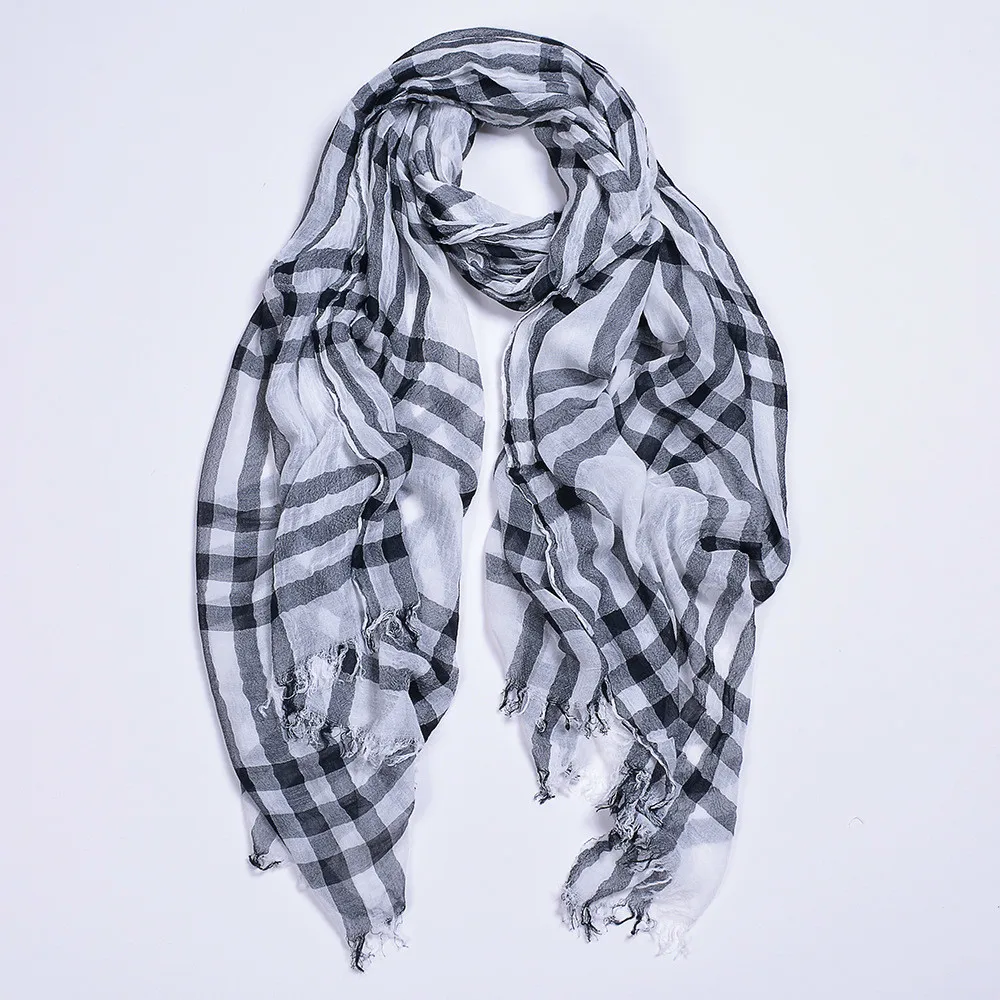 

[Aiweier] 2018 Scarves For Women's Bandana Lattice Stripes Spring Summer Autumn Scarf Unisex Beach Sunscreen Headband For Girls