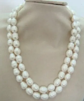 

HOT## Wholesale HUGE 48"11-13MM SOUTH SEA GENUINE WHITE PEARL NECKLACE 14KGP