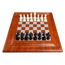 New High Quality Wooden Folding/Square Standard Chess Suit Set PVC Pieces Wood Chessboard Children Entertainment Gift Board Game