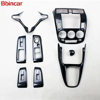 

Bbincar Carbon Fiber Paint Gear Shift Window Botton Air Conditioning Switch Interior Trim 8pcs For Honda City 2008-2012 LHD AT