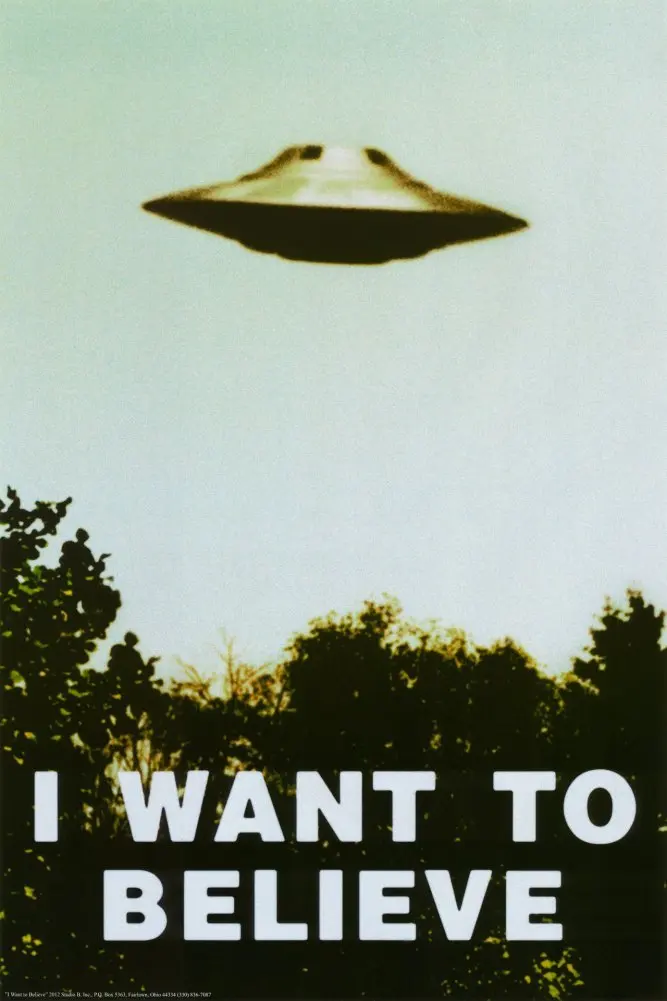 The X Files I Want To Believe Tv Poster Print 5070cm In Wall