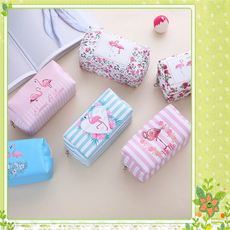 

Flamingo Cosmetic Bag Women Make Up Bag Travel Waterproof Portable Makeup Bag Toiletry
