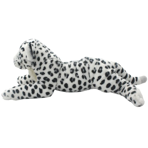 JESONN реалистичные мягкие животные леопард тигр лев пантера плюшевые игрушки подушки «Гепард» для детей подарки на день рождения - Цвет: White Leopard