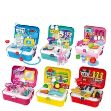 Детские ролевые игры игрушки Столовые приборы, для кухни инструмент для макияжа доктор ребенок рюкзак головоломка игра мальчик и девочка доктор набор детские игрушки