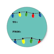 3.8 см пользовательские Рождество дерева огни, чтобы от наклеек