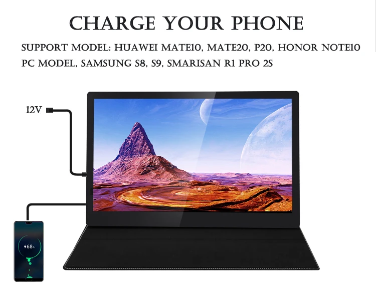 15,6 дюймов 4 K 10 точек касания емкостный сенсорный экран постоянной ёмкости, универсальный конденсатор монитор для Windows Android Linux TNT MacOS HDR lcd-монитор компьютера для samsung S8 S9