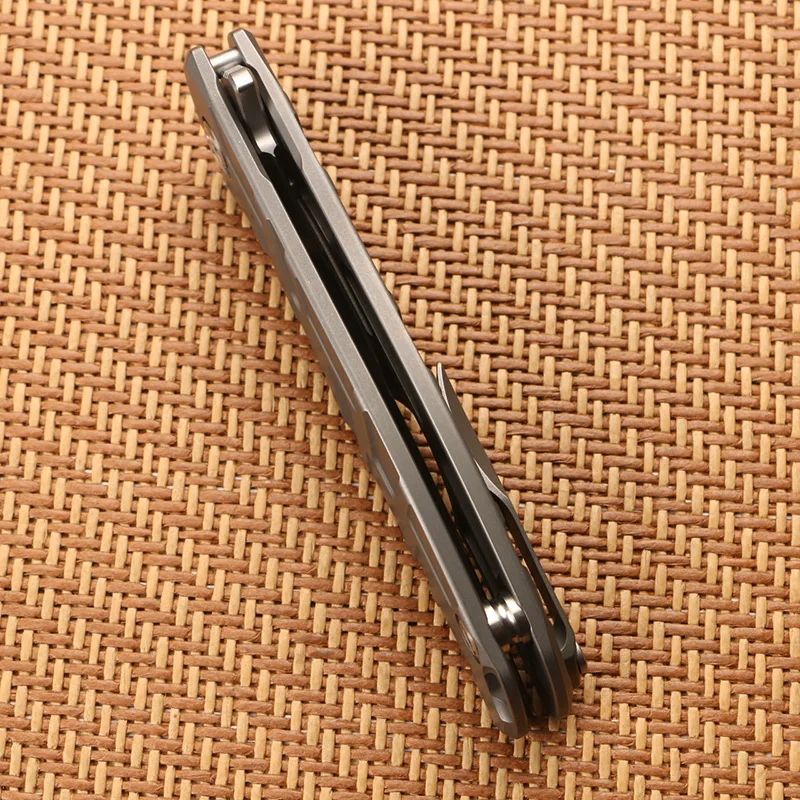 Green thorn T F95 turning tool D2/K110 blade titanium handle bearing outdoor camping hunting knife practical fruit  EDC tool 2