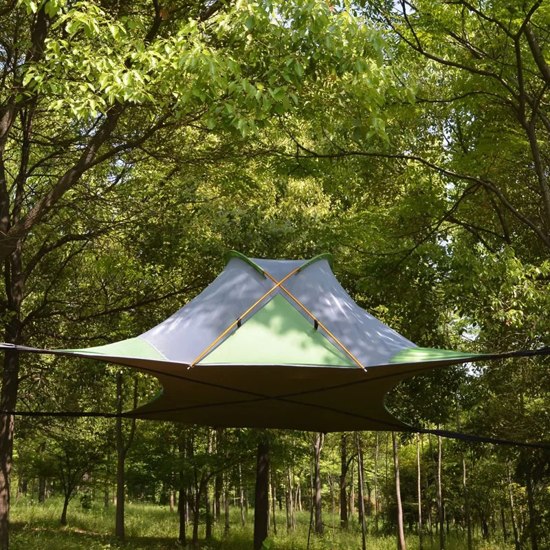 Rede à Prova Tenda para Caminhadas Árvore Suspensa Tenda Ultraleve Pendurado Casa Acampamento Dwaterproof Água 4 Temporada Mochila 220*200cm